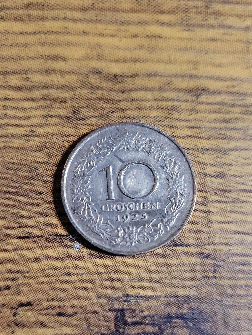 Vintage 1925 10 Groschen Coin - Copper Tone